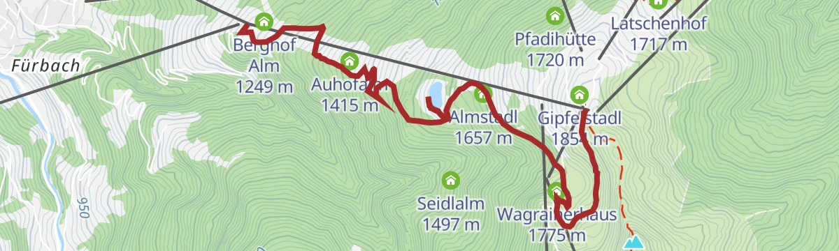 Route map: Regenerieren am Rupertisee – mit Bergbahnenaufstieg